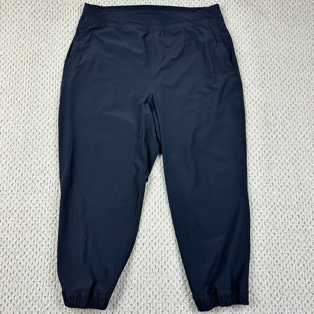 Lululemon Pants Womens 12 Black Adapted State High Rise Cropped Jogger Zip Cuffs